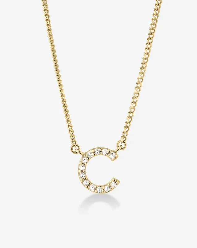Diamond Initial Necklace