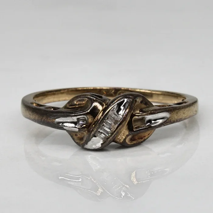 Diamond Love Knot Ring | 0.04ctw | SZ 7.25 |