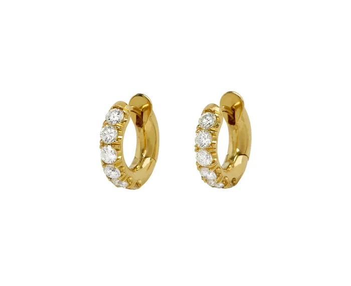 Diamond Macro Hoop Earrings