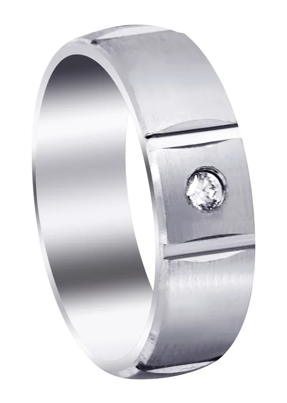 Diamond Mens Wedding Band | 0.24 Carats | Satin Finish (Grady)