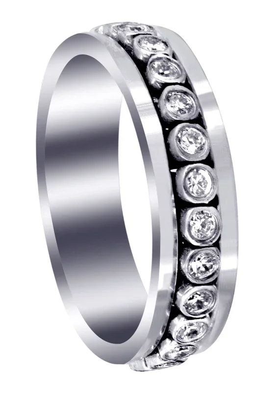 Diamond Mens Wedding Band | 0.52 Carats | High Polish Finish (Finnegan)
