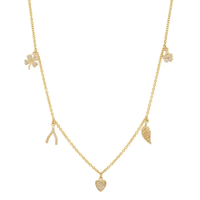 Diamond Mini Charm Necklace