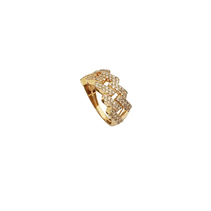 Diamond Monaco Cuban Ring (10K)