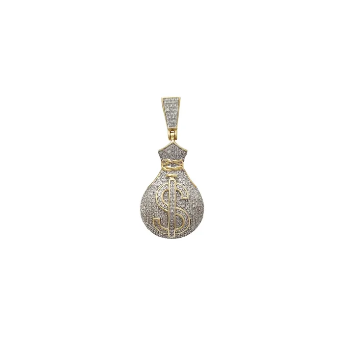 Diamond Money Bag Pendant (10K)