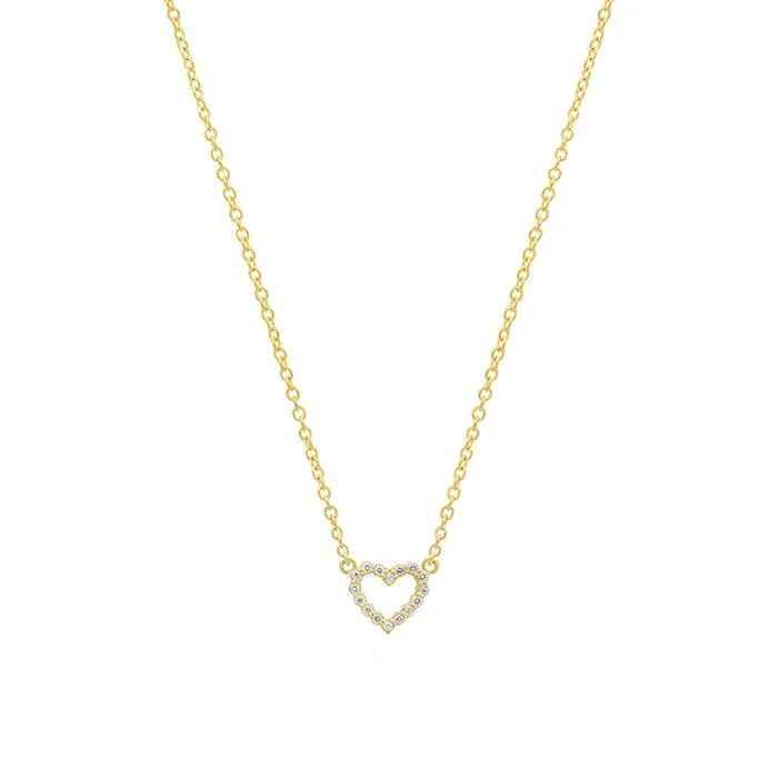 Diamond Open Heart Necklace