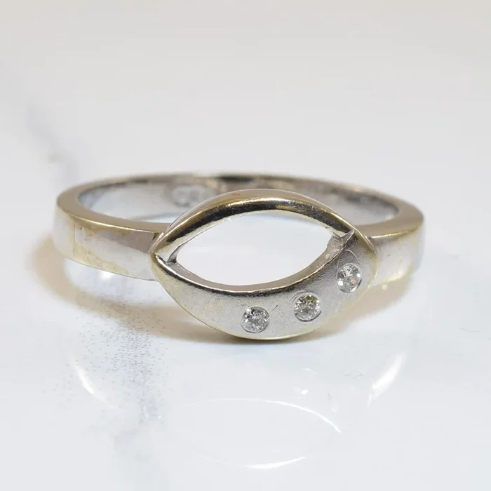 Diamond Open Work Ring | 0.03ctw | SZ 7.25 |