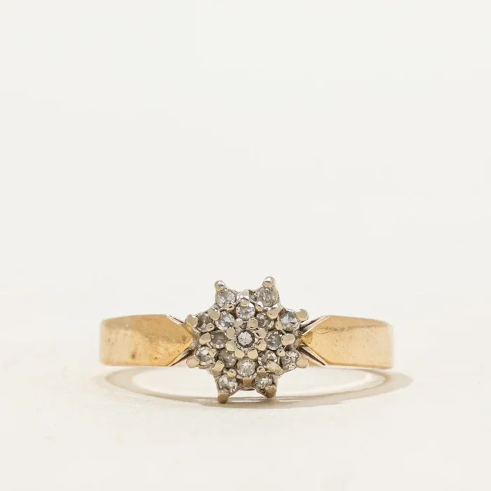 Diamond Petal Cluster Ring | 0.16ctw | SZ 6.75 |