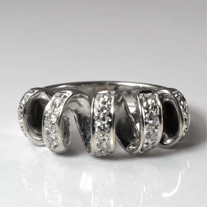 Diamond Spiral Ring | 0.29ctw | SZ 6.75 |