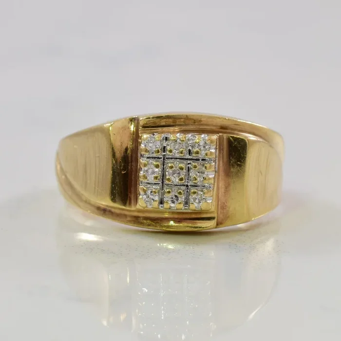 Diamond Square Grid Ring | 0.05ctw | SZ 7.5 |