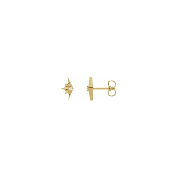 Diamond Starburst Stud Earrings