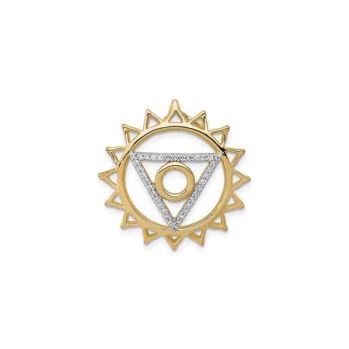 Diamond Vishuddha Throat Chakra Pendant (14K)