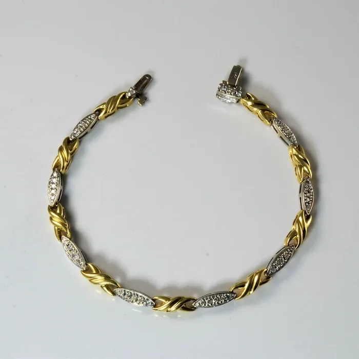 Diamond X Link Chain Bracelet | 0.41ctw | 7″ |