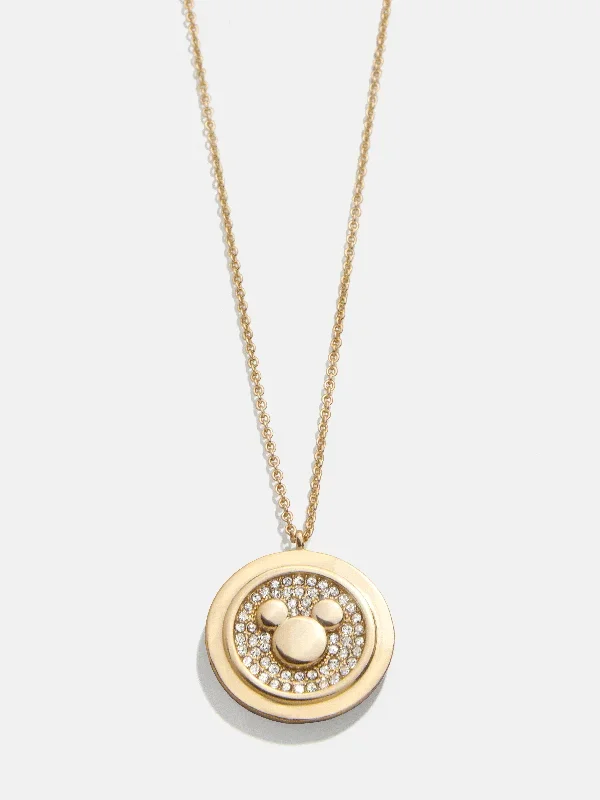 Disney Coin Pendant Necklace – Gold/Black