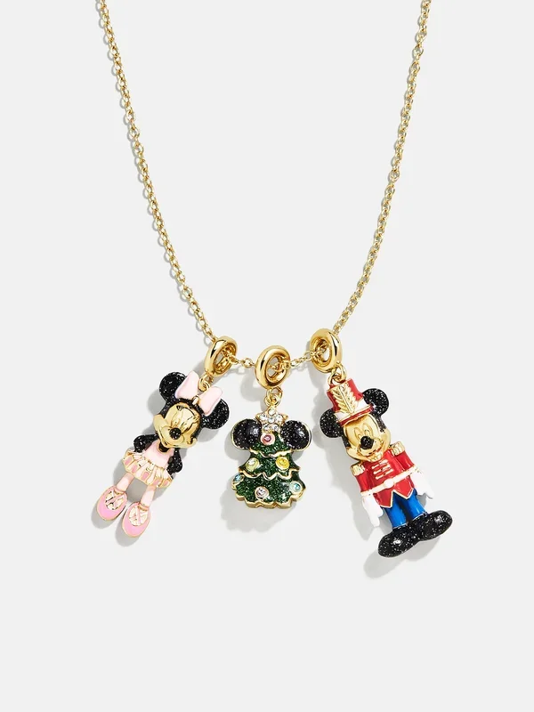 Disney Mickey Mouse & Minnie Mouse Nutcracker Charm Necklace – Multi