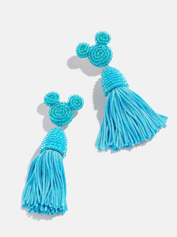 Disney Mickey Mouse Tassel Earrings – Blue