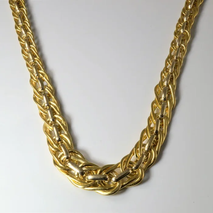 Double Link Ring & Connector Necklace | 18″ |