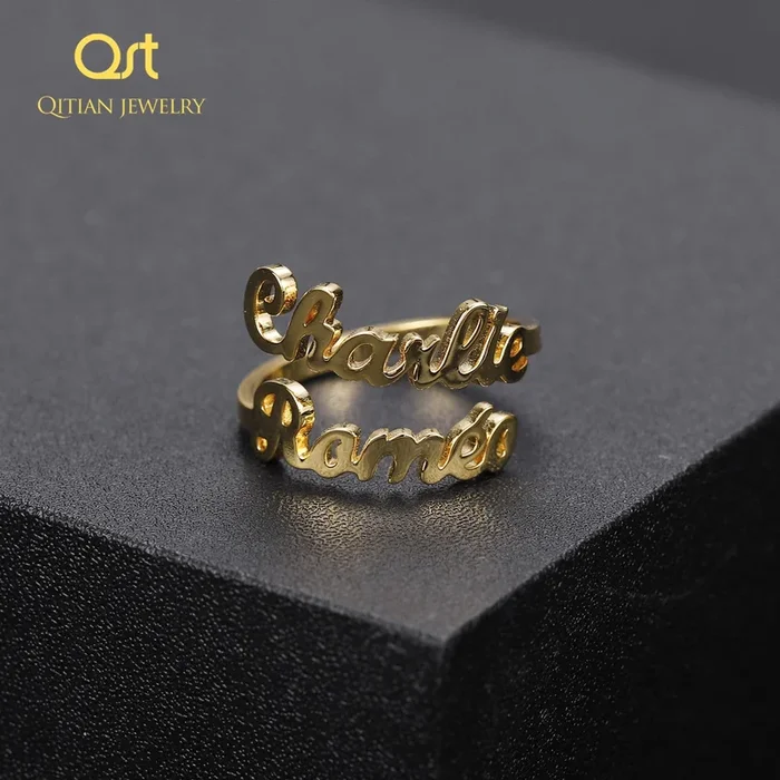 Double Names Ring QR0319