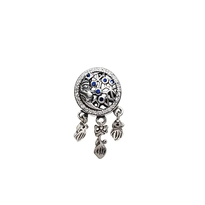 Dream Catcher Charm Pendant ( Silver )