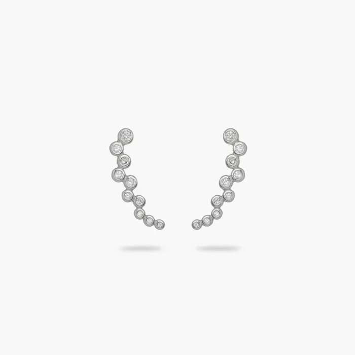 Ear Crawler Cubic Zirconia and Sterling Silver