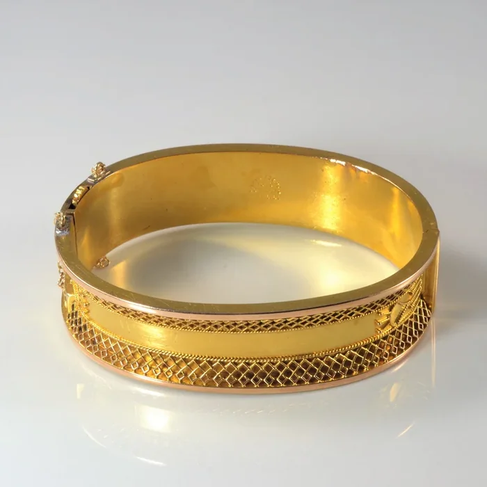 Edwardian Yellow Gold Cuff Bracelet | 7″ |