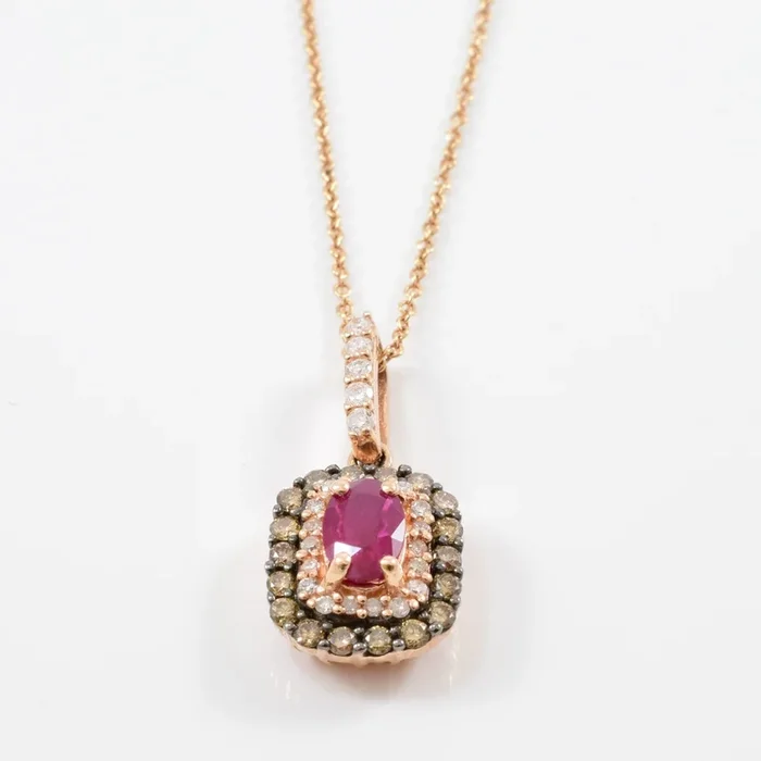 Effy’ Ruby & Champagne Diamond Necklace | 0.25ctw, 0.45ct | 18″ |