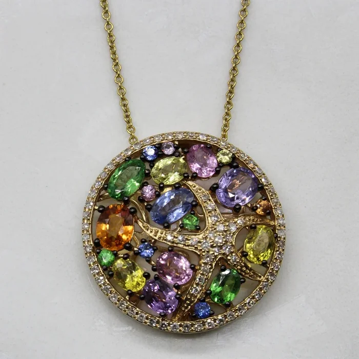 Effy’ Seaside Multi Gem Necklace | 1.70ctw, 0.37ctw | 24″ |