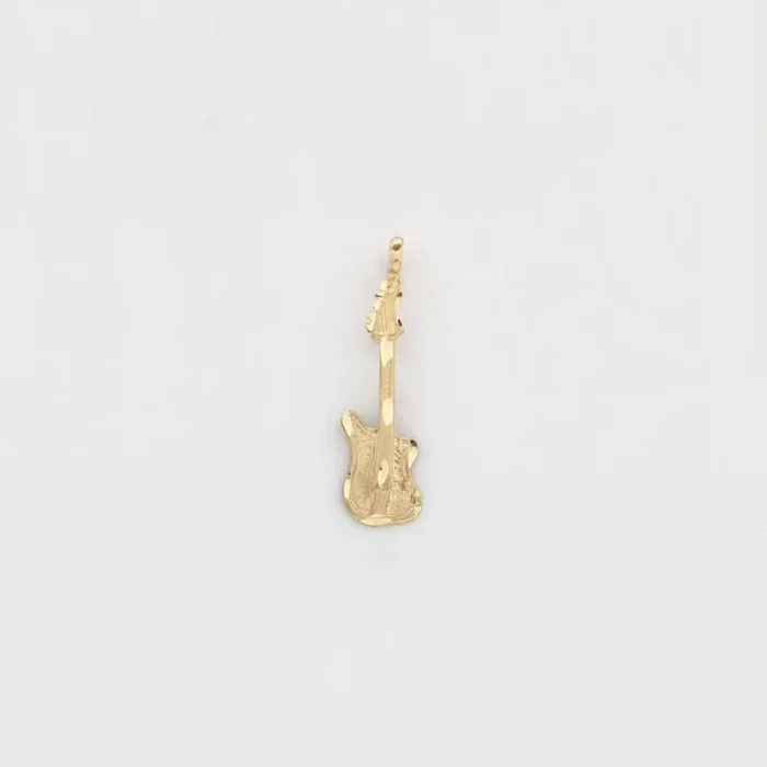 Electric Guitar Diamond Cut Pendant (14K)