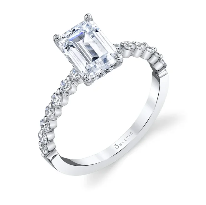 Emerald Cut Classic Engagement Ring – Athena