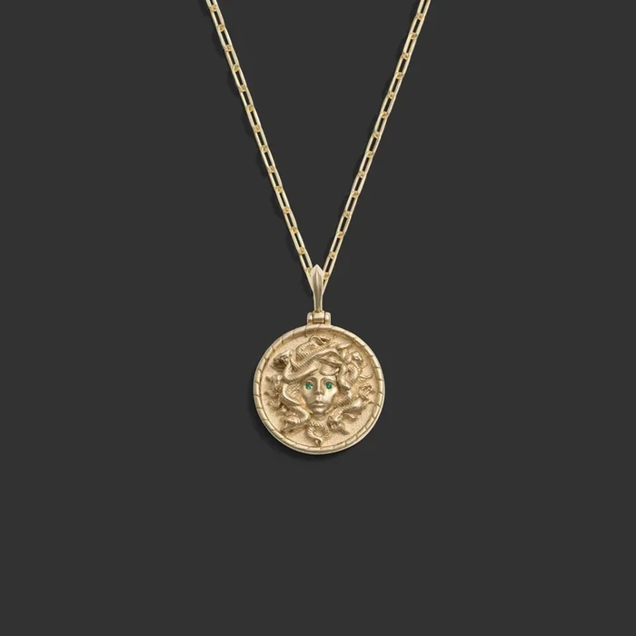 Emerald Eye Medusa Necklace