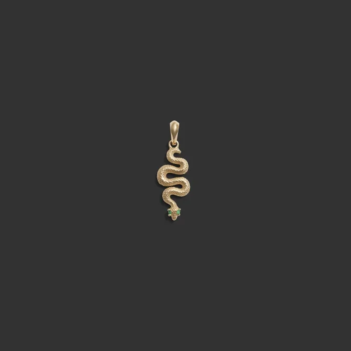 Emerald Eye Snake Amulet