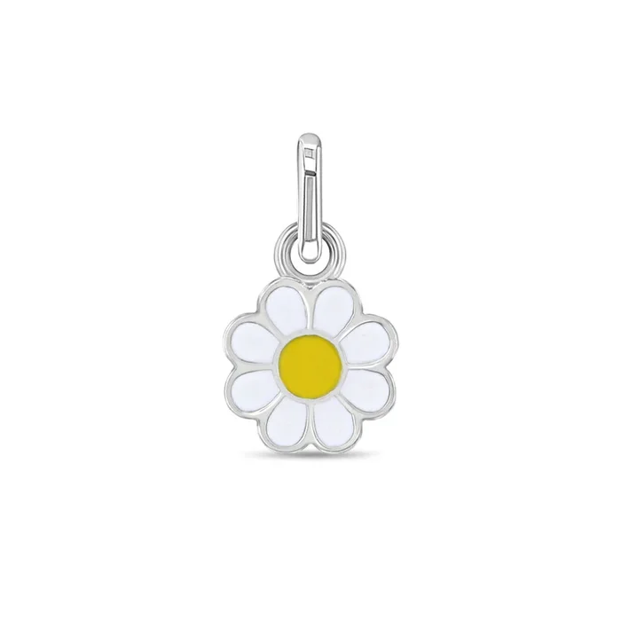 Enamel Flower Charm Children’s / Girls for Charm Bracelet – Sterling Silver
