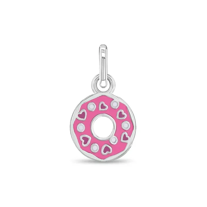 Enamel Love Donut Charm Children’s / Girls for Charm Bracelet – Sterling Silver