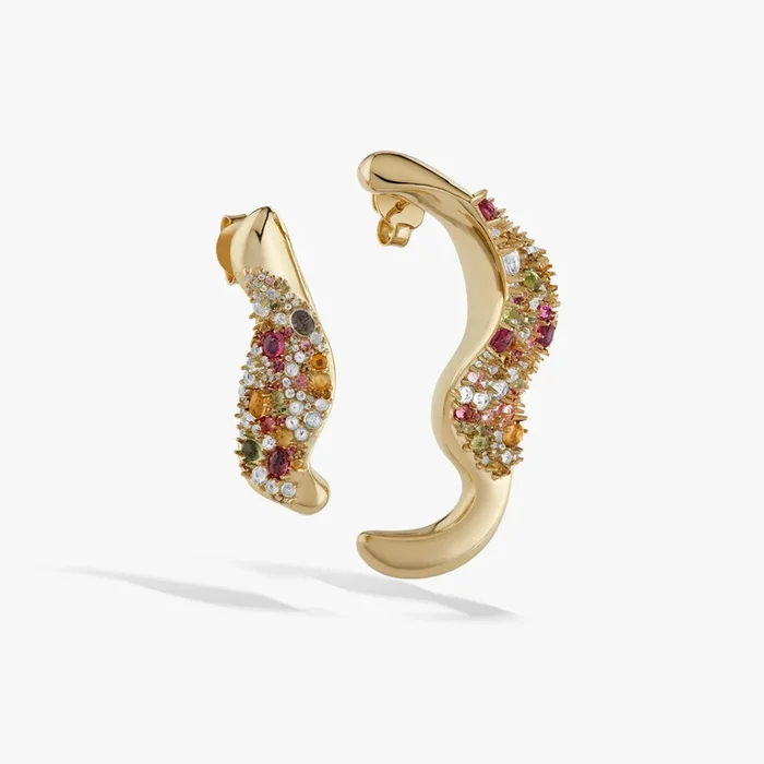 Encrusted Abstract Earrings