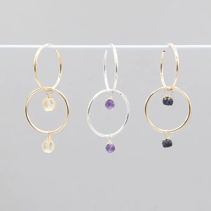 Endless Hoops & Birthstone Drops
