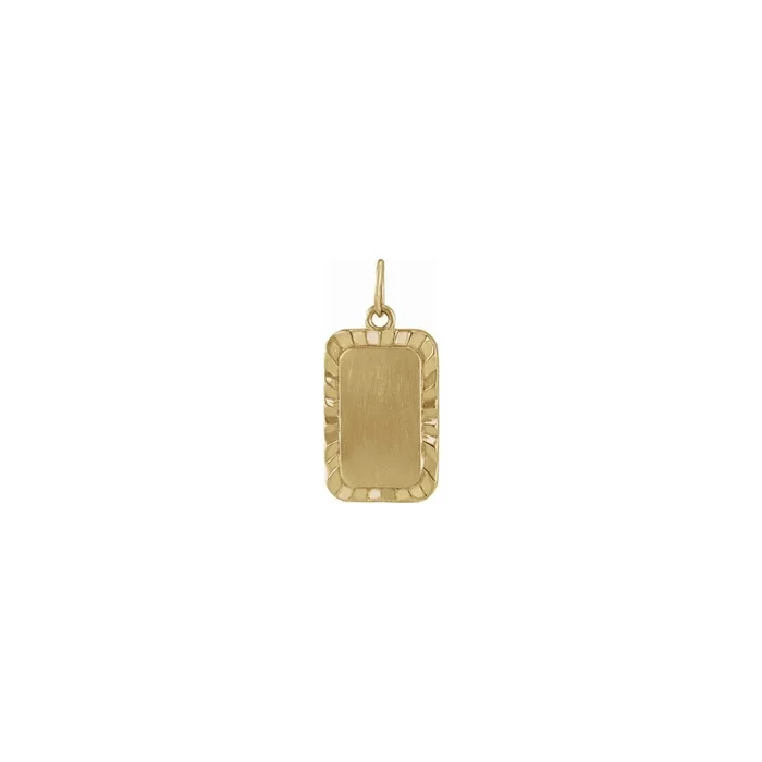 Engravable Sunburst Bar Pendant