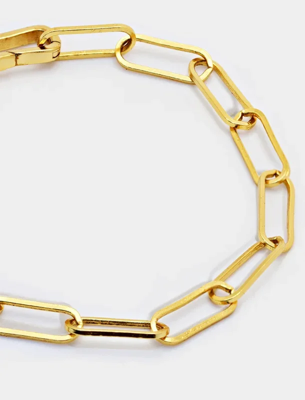 ESSENTIAL Large Paperclip Link Chain Bracelet | 18K Gold Over Sterling Silver