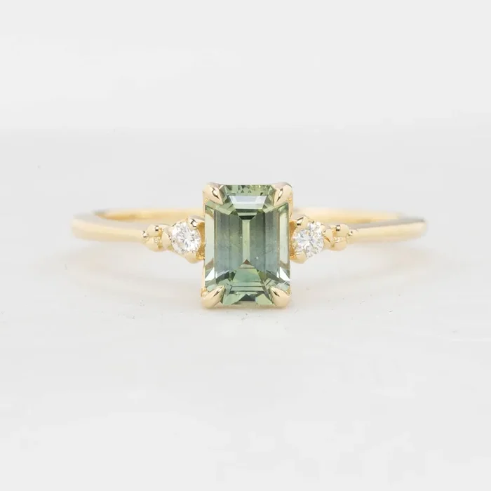 エステルリング ブルーモンタナサファイア 0.96ct 14Kイエローゴールド