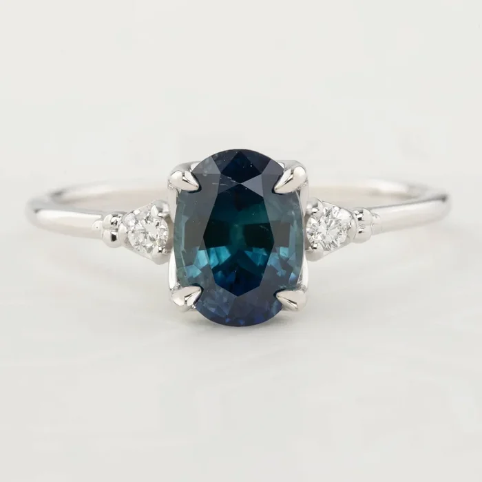 エステルリング　ブルーモンタナサファイア　1.65ct 　14Kホワイトゴールド
