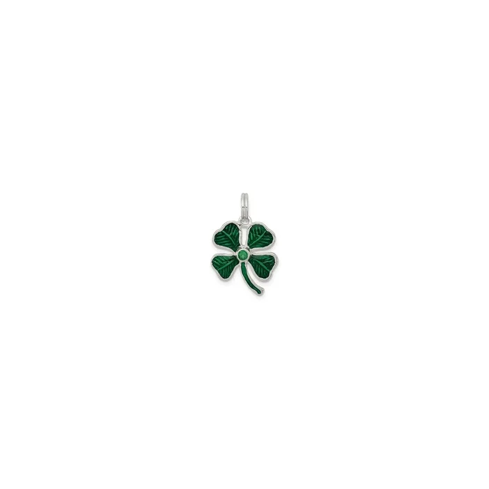 Evergreen Clover Charm (Silver)