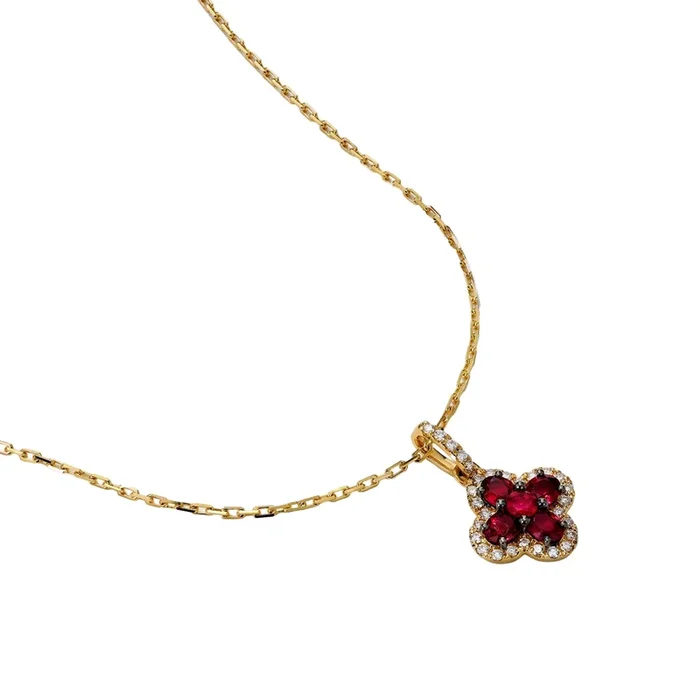 Felicity Ruby and Diamond Pendant