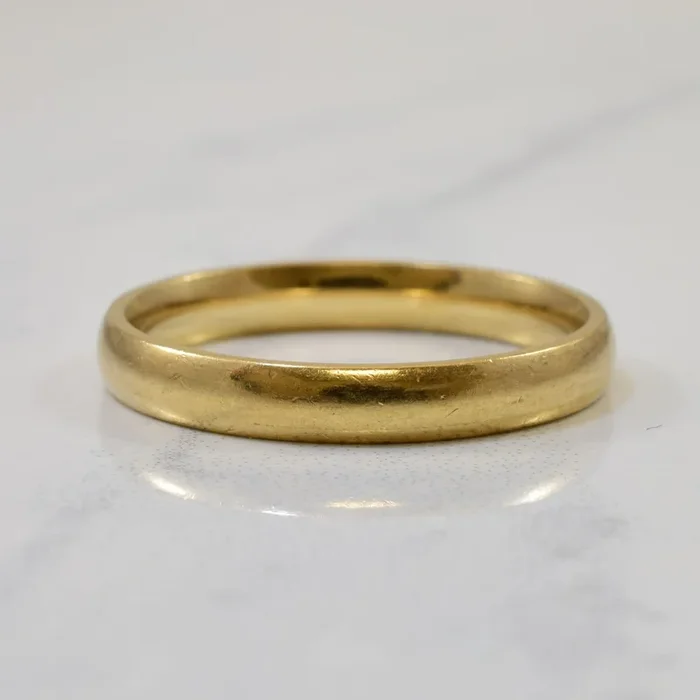 Flat Back Yellow Gold Band | SZ 8.25 |