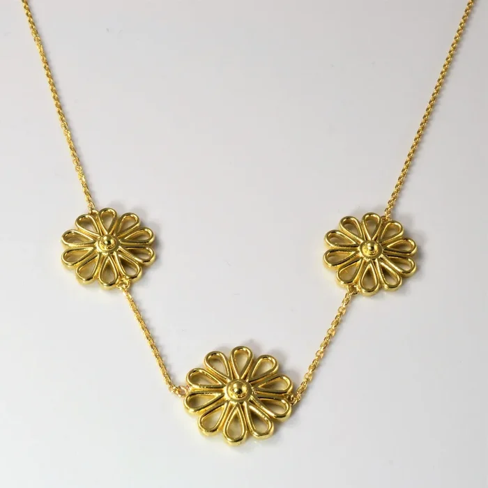 Floral Chain Necklace | 18″ |
