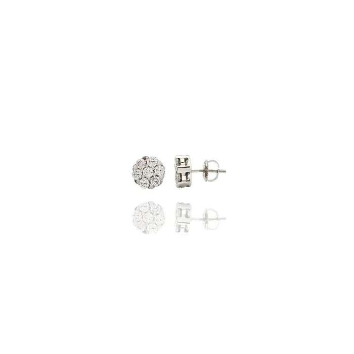 Flower Cluster Earrings (Silver)