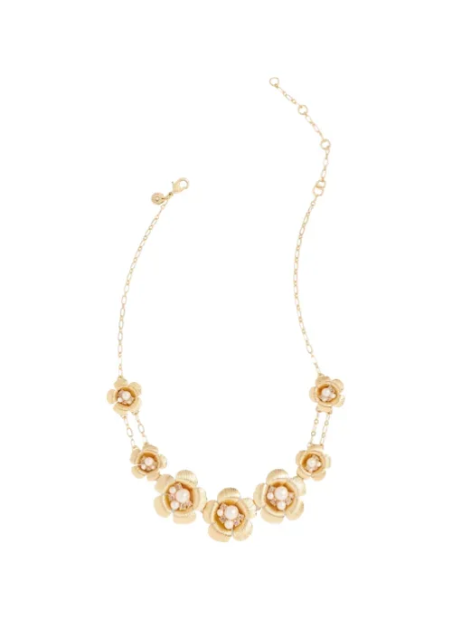 Flower Metal Statement Necklace