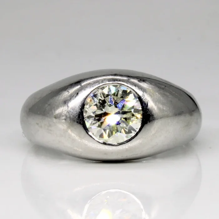 Flush Set Diamond Engagement Ring | 1.58ct | SZ 10.25 |