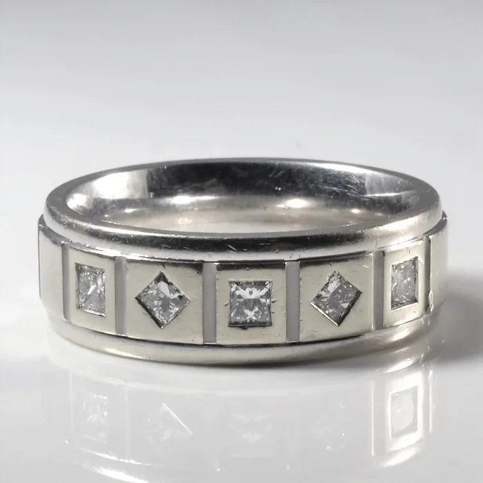 Flush Set Princess Diamond Ring | 0.85ctw | SZ 10 |