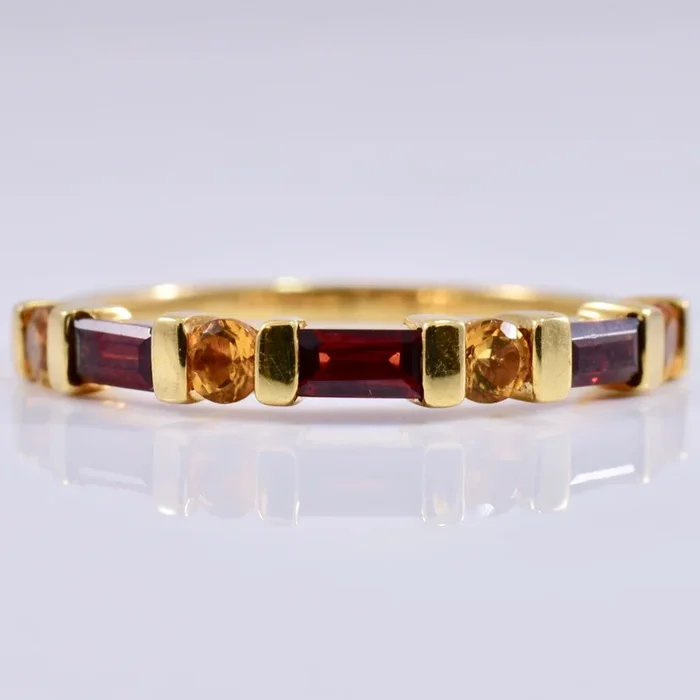 Garnet and Citrine Band | 0.60 ctw SZ 7 |