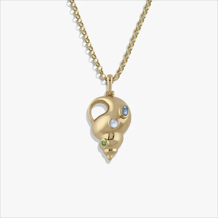 Gemstone Conch Necklace