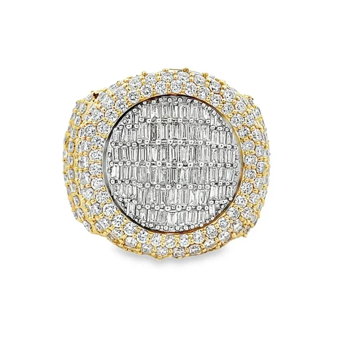 Gents 14K diamond statement ring