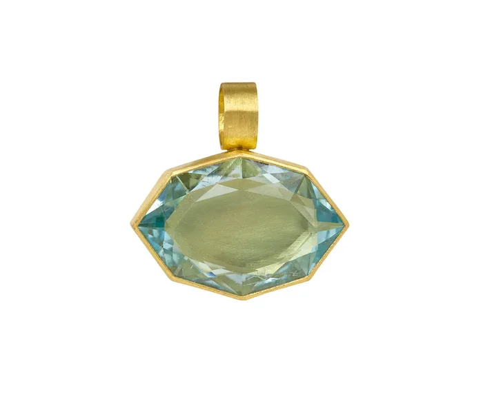 Geometric Blue Topaz Pendant ONLY
